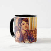 Hanukkah Family Meal Mug Mok (Voorkant links)