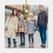 Hanukkah Family Photo Collage Cute Custom 2 Sided Keramisch Ornament (Achterkant)