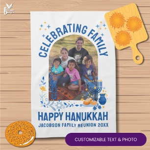 HANUKKAH FAMILY REUNION Aangepaste Fotonaam Chanoe Theedoek