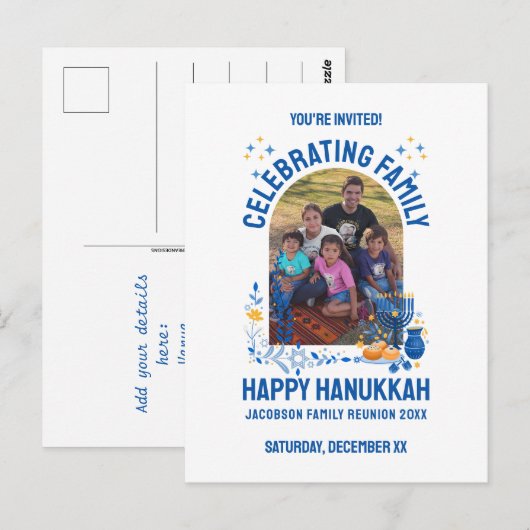 HANUKKAH FAMILY REUNION  foto Briefkaart (Voorkant / Achterkant)