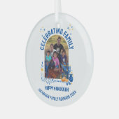 HANUKKAH FAMILY REUNION  foto Glas Ornament (Voorkant links)