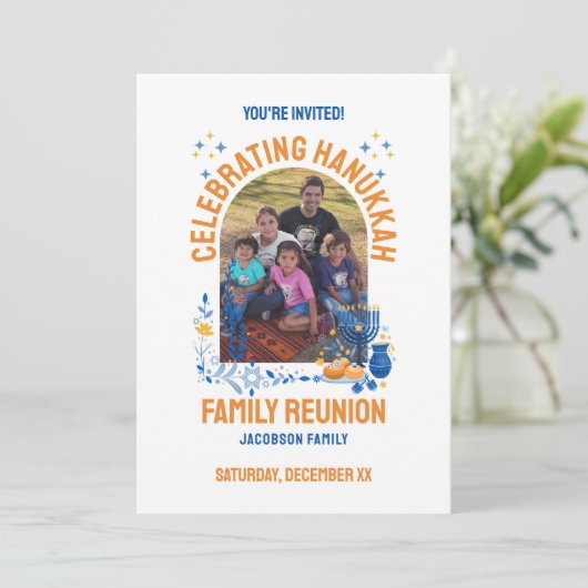 HANUKKAH FAMILY REUNION  foto Kaart (Staand voorkant)