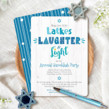 Hanukkah Feest Latke Gelach Licht Rustiek Modern