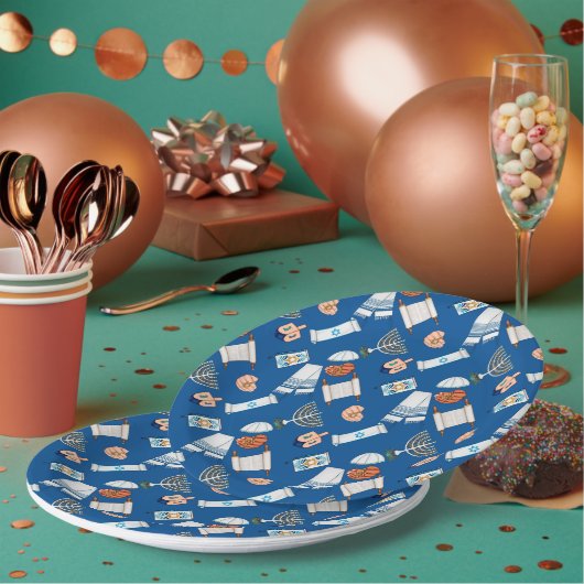Hanukkah Feest Papieren Borden Bordje (Multi)