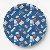 Hanukkah Feest Papieren Borden Bordje (Voorkant)