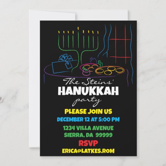 Hanukkah Feest van Licht Kaart (Voorkant)