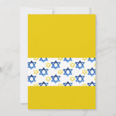Hanukkah Feest Waterverf Ster Van David Kaart (Achterkant)
