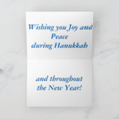 Hanukkah Feestdagen Kaart (Binnen)