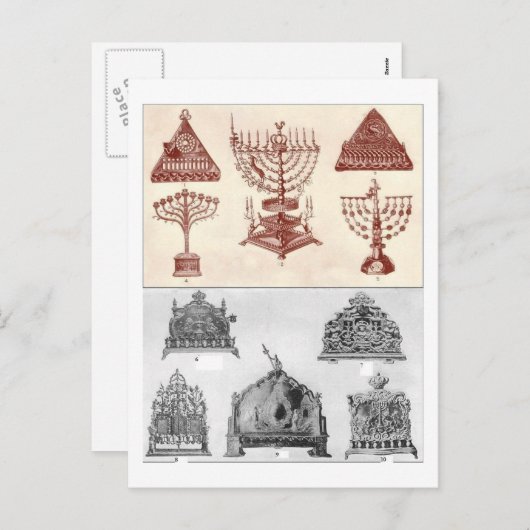 Hanukkah Feestdagenkaart (Voorkant / Achterkant)