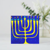 Hanukkah Feestdagenkaart (Staand voorkant)