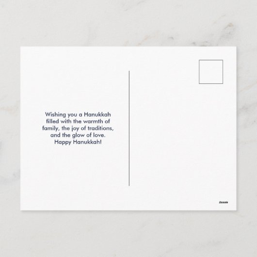 Hanukkah Feestdagenkaart (Achterkant)