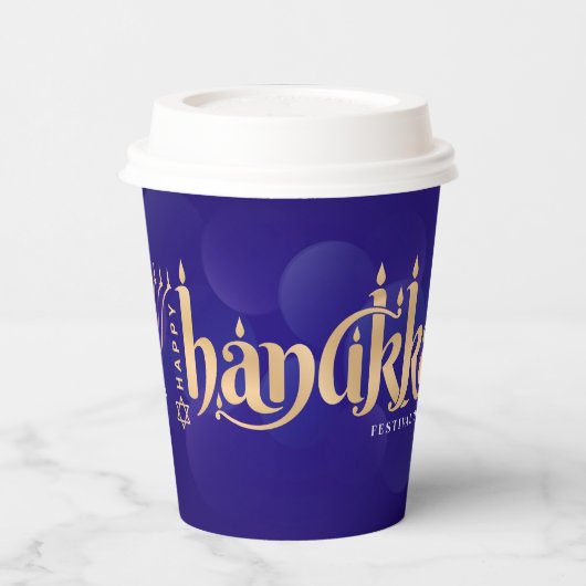 Hanukkah-feestelijke verlichting papieren bekers (Links)