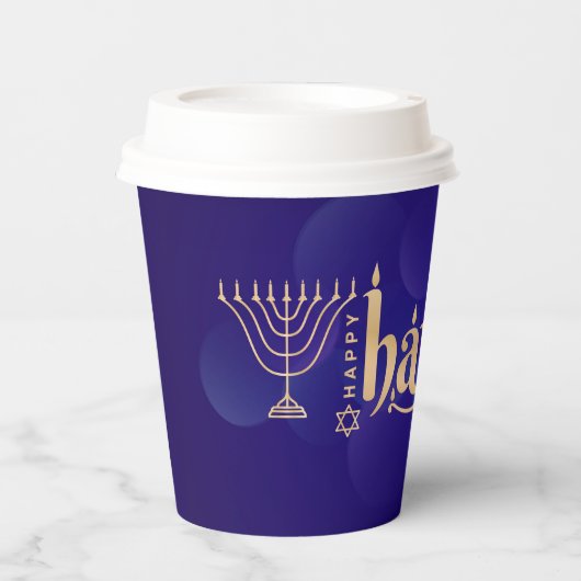 Hanukkah-feestelijke verlichting papieren bekers