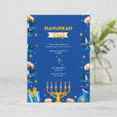Hanukkah-feestuitnodigingen Kaart (Staand voorkant)
