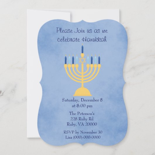 Hanukkah-feestviering Kaart (Voorkant)