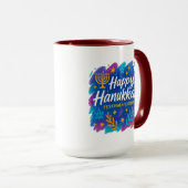 Hanukkah Festival of Lights Art – Combo Mug Mok (Voorkant rechts)