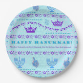 Hanukkah Festival Papieren Bordje (Voorkant)