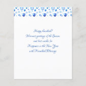 Hanukkah Festival Party Blue Ornament flat paper (Achterkant)