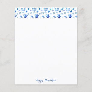 Hanukkah Festival Party Blue Ornament flat paper