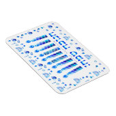 Hanukkah Festival Party Blue Ornament Magneet (Rechterzijde)