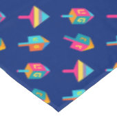 Hanukkah Festival Party dreidels blue pattern toys Tafelkleed (Gekanteld)
