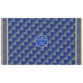 Hanukkah Festival Party Gold Menorah blue pattern Tafelkleed (Voorkant (Horizontaal))
