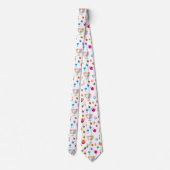 Hanukkah Festival Party Trendy Blue Doodle Pattern Stropdas (Achterkant)