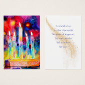 Hanukkah Festival van Licht Waterverf Gift Label Visitekaartje (Voorkant /achterkant)