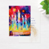 Hanukkah Festival van Licht Waterverf Gift Label Visitekaartje (Bureau)