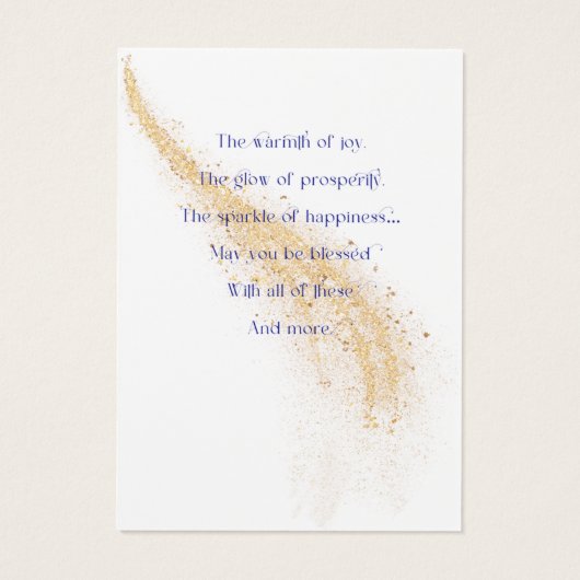 Hanukkah Festival van Licht Waterverf Gift Label Visitekaartje (Achterkant)