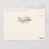 Hanukkah Florals Hand-draw Custom Party Invitation Briefkaart (Achterkant)