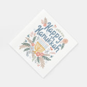 Hanukkah FLorals Hand-drawn Art CUSTOM  Servet (Hoek)