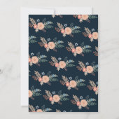 Hanukkah FLorals Hand-getrokken Art CUSTOM Party Kaart (Achterkant)