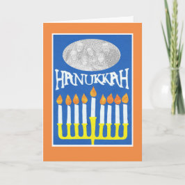  Hanukkah-fotokaart, Menorah Feestdagen Kaart