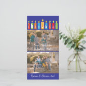 Hanukkah-fotokaart met witte envelop "Kaarsen" Feestdagenkaart (Staand voorkant)