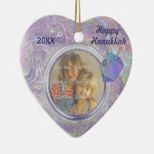 Hanukkah Foto's Groeten Keramisch Ornament (Rechts)