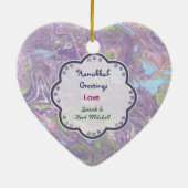 Hanukkah Foto's Groeten Keramisch Ornament (Achterkant)