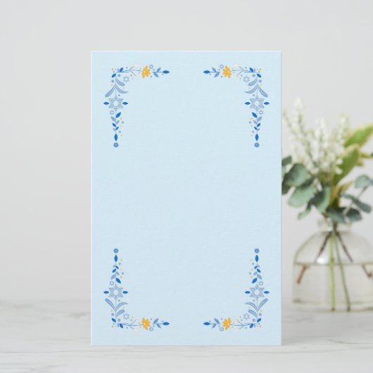 Hanukkah Framed Stationery Briefpapier (Staand voorkant)