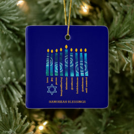 HANUKKAH Fruit van de Geest Keramisch Ornament