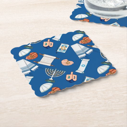 Hanukkah Fun Coasters Kartonnen Onderzetters (Gebogen)