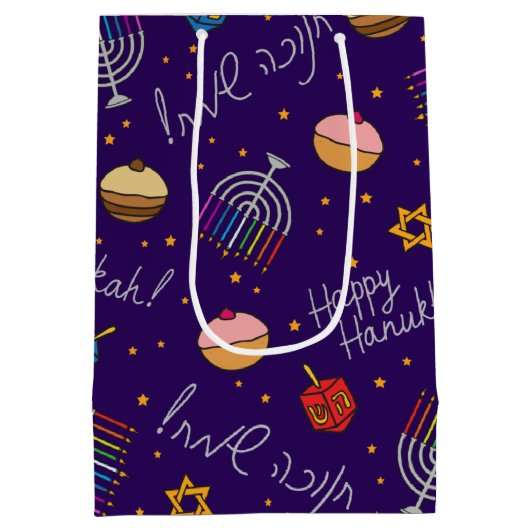 Hanukkah Fun Medium Cadeauzakje (Achterkant)