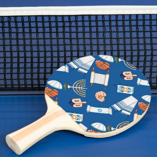 Hanukkah Fun Ping Pong Paddle Tafeltennisbatje (Insitu)