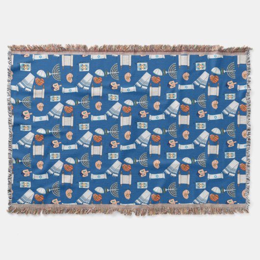 Hanukkah Fun Throw Deken (Voorkant)