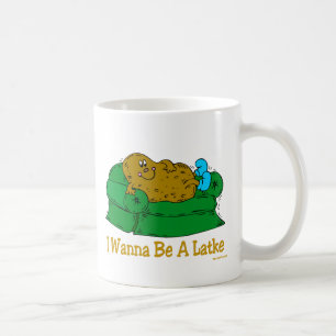 HANUKKAH FUNNY GIFTS "IK WIL EEN LATKE ZIJN" KOFFIEMOK