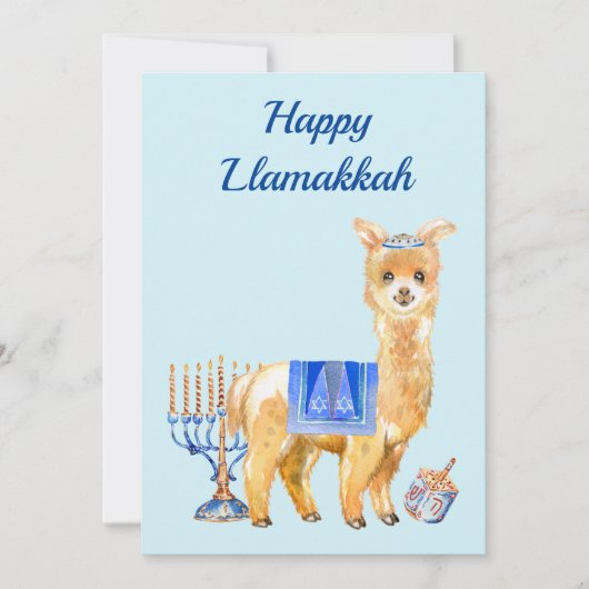 Hanukkah Funny Llama Llamakkah Chrismukkah Feestdagenkaart (Voorkant)