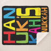 Hanukkah Funukkah Sherpa Blanket/Medium Sherpa Deken (Voorkant (horizontaal))