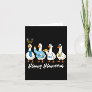 Hanukkah Gans Gelukkig Hanukkah Menorah Dreidel Jo Kaart