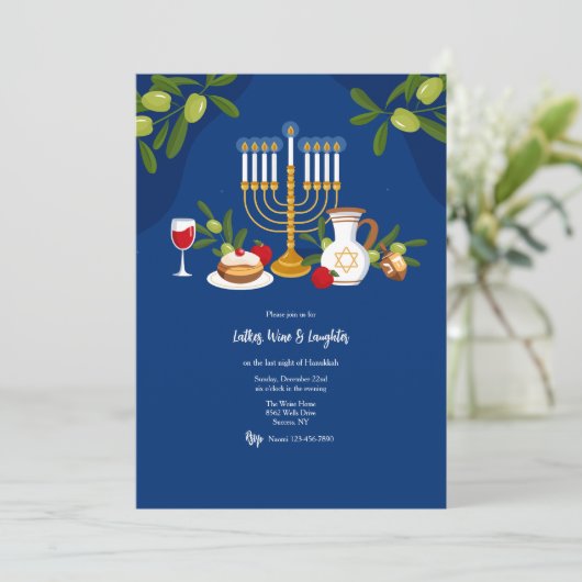 Hanukkah Gathering Kaart (Staand voorkant)