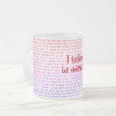 Hanukkah, geloof ik in Miracles Hebrew Al Hanisim Matglas Koffiemok (Voorkant links)