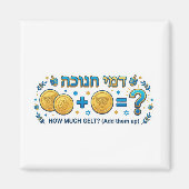 Hanukkah Gelt Math Game - Educational Addition Magneet (Voorkant)